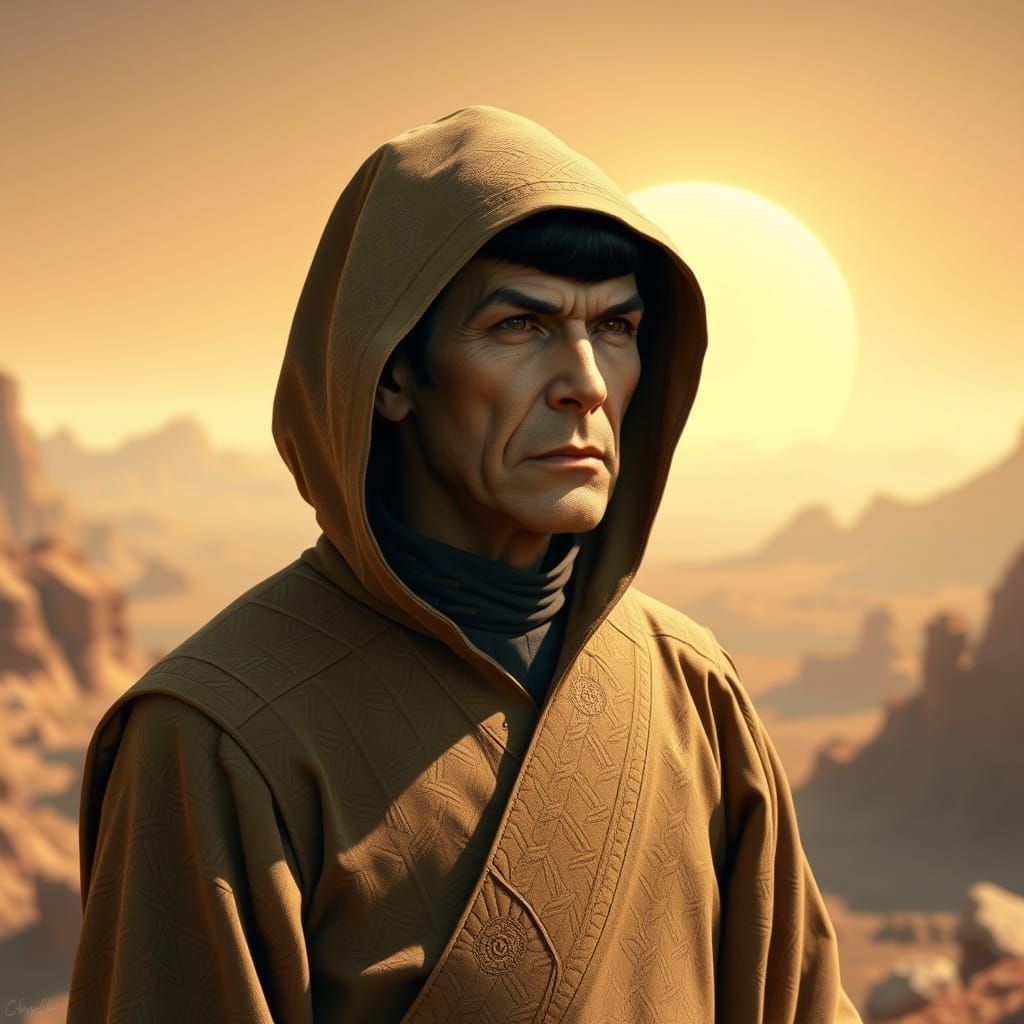 Vulcan Philosopher in Earth-Toned Robes