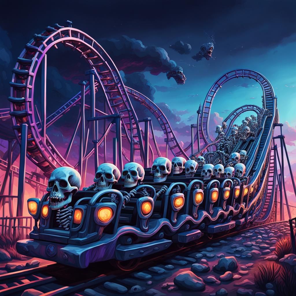 Skull Roller Coaster: Macabre Concept Art