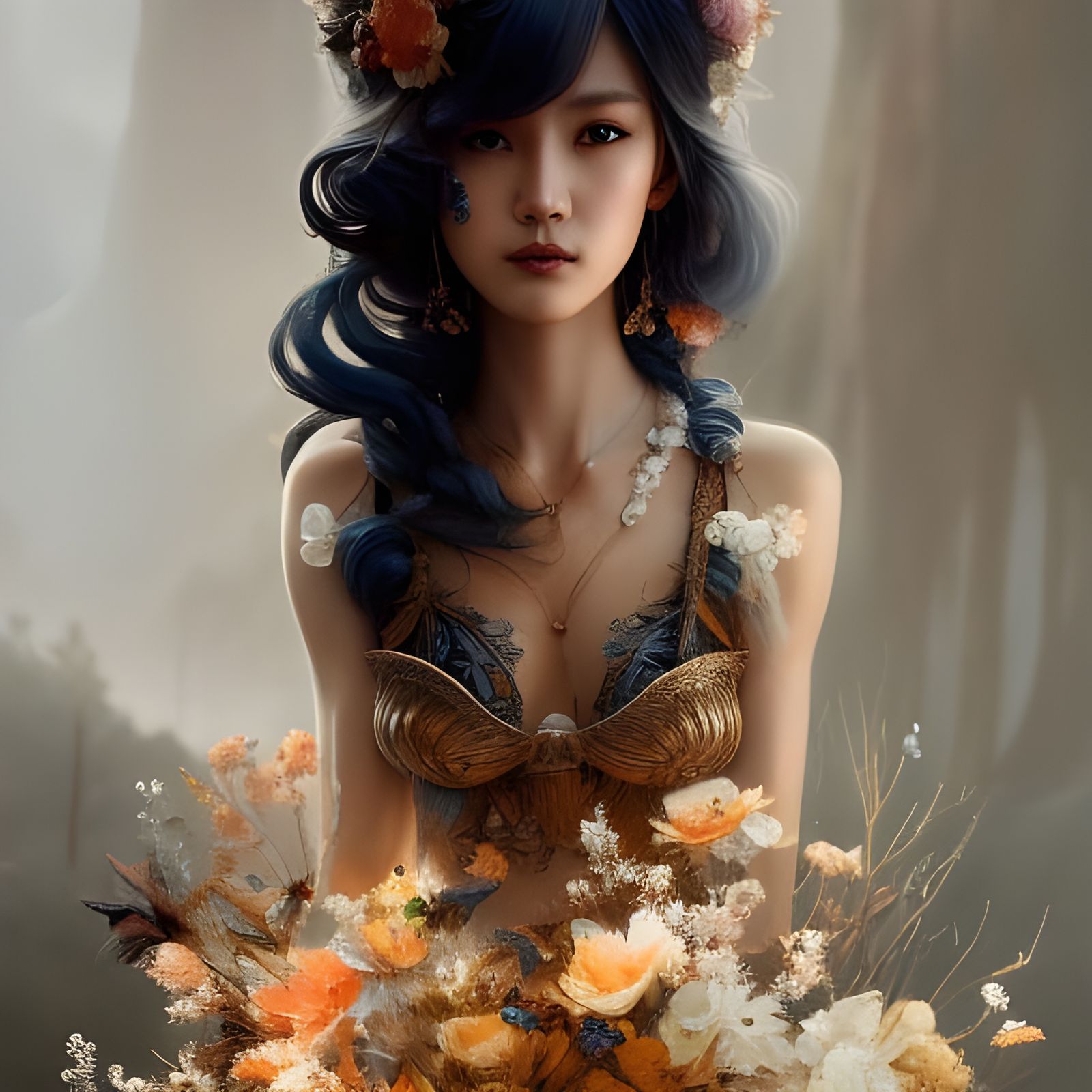 Cute Fairy Portrait in Hyperdetailed Digital Art