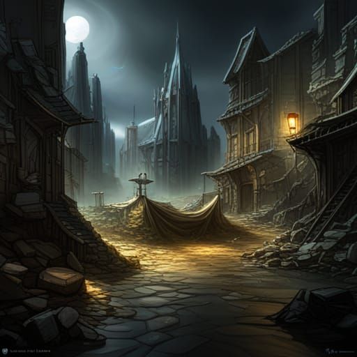 Dark Fantasy Heartscape in Hyperdetailed Style