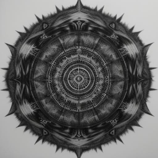 Hyperdetailed Charcoal Drawing of Shamanism