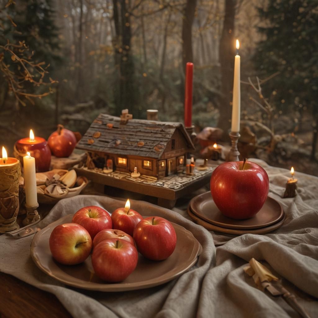Apple Cottage Still Life with Rembrandt Lighting