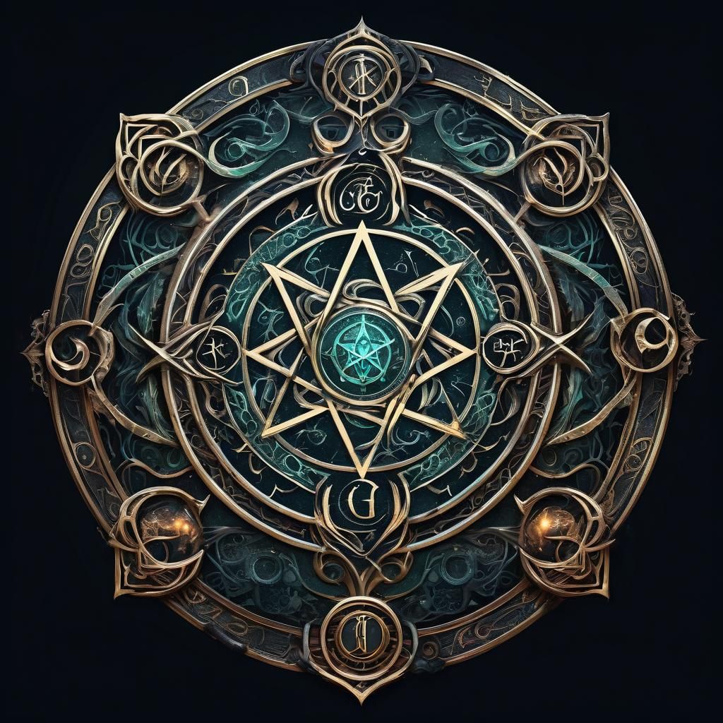 Ethereal Beauty Sigil: Hyperdetailed Occult Design