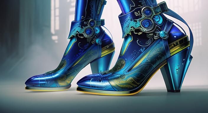 Cybernetic Bride in Industrial Ruins: Digital Art