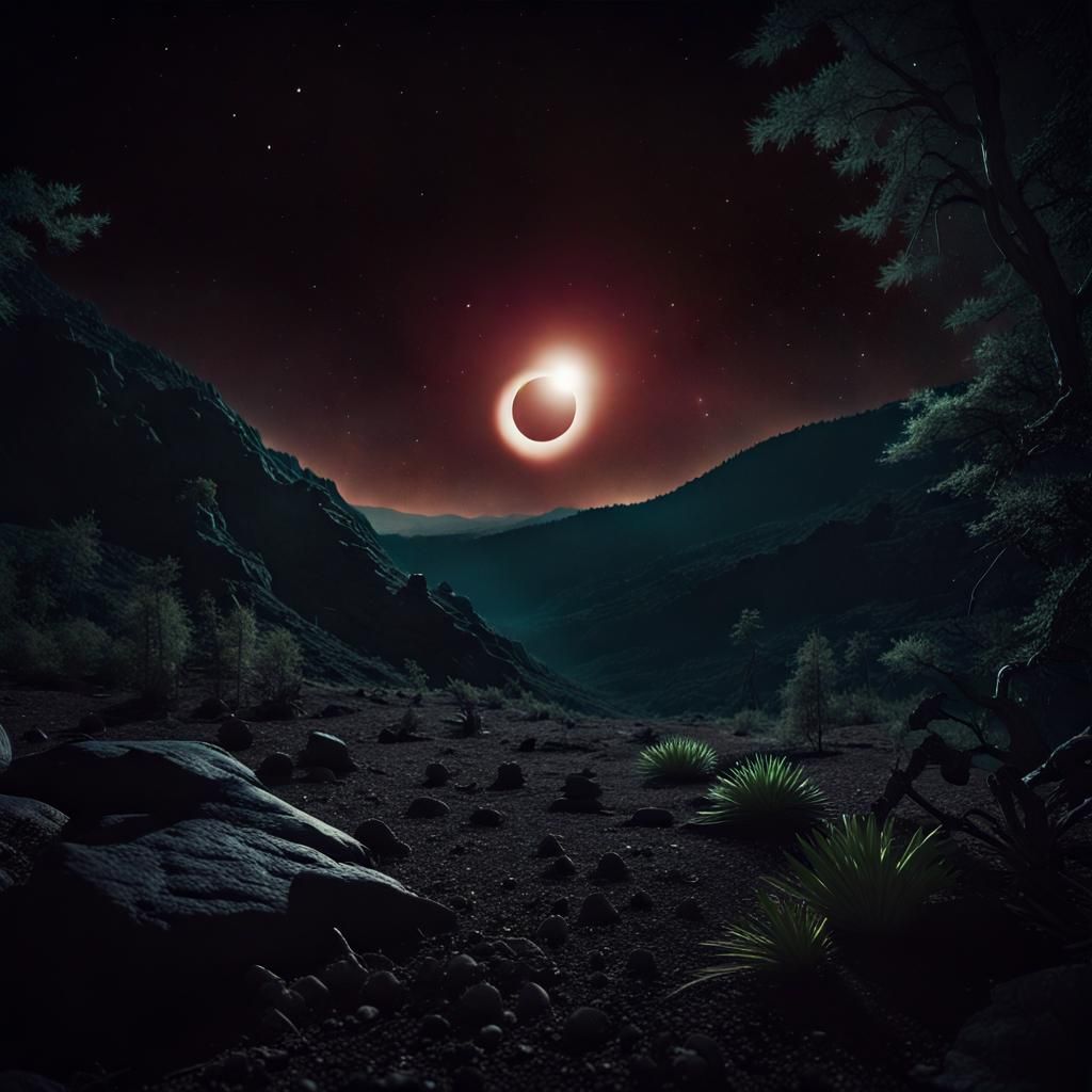 Galactic Worlds Eclipse the Dark Dread Moon in a Cosmic Wild...