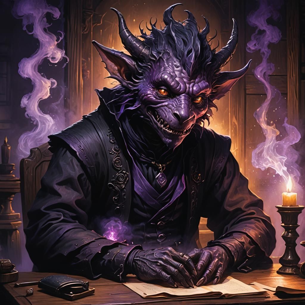 Kobold Clerk in Dark Fantasy Illustration