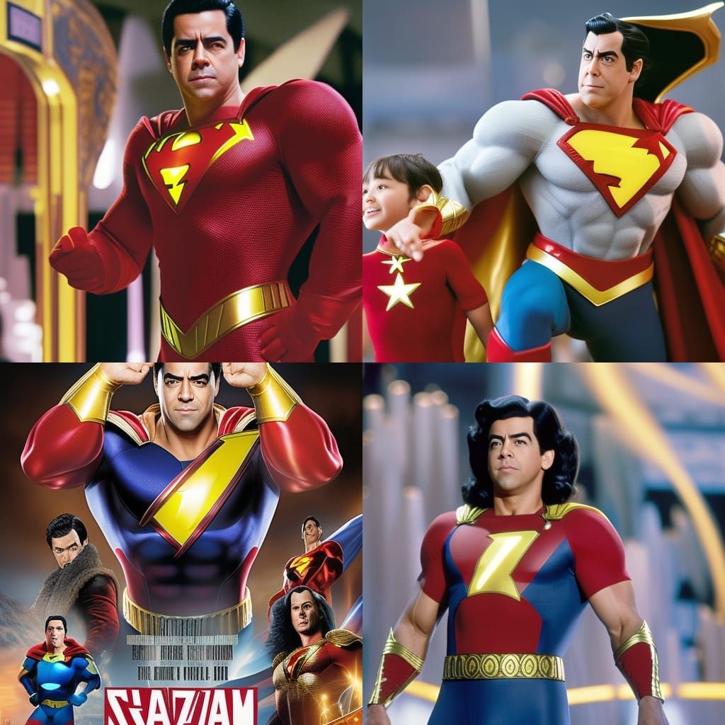 AI Interpretation of Shazam Superhero