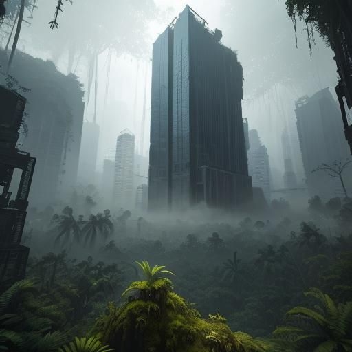 Jungle Reclaims Skyscrapers in Epic 3D Render