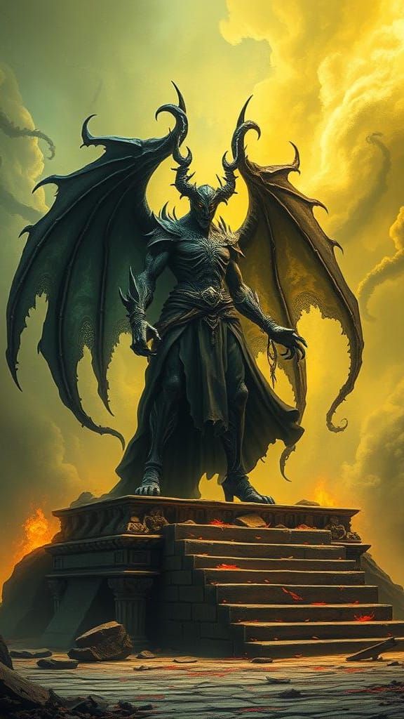 Triumphant Ruler of Darkness in Decayed Temple