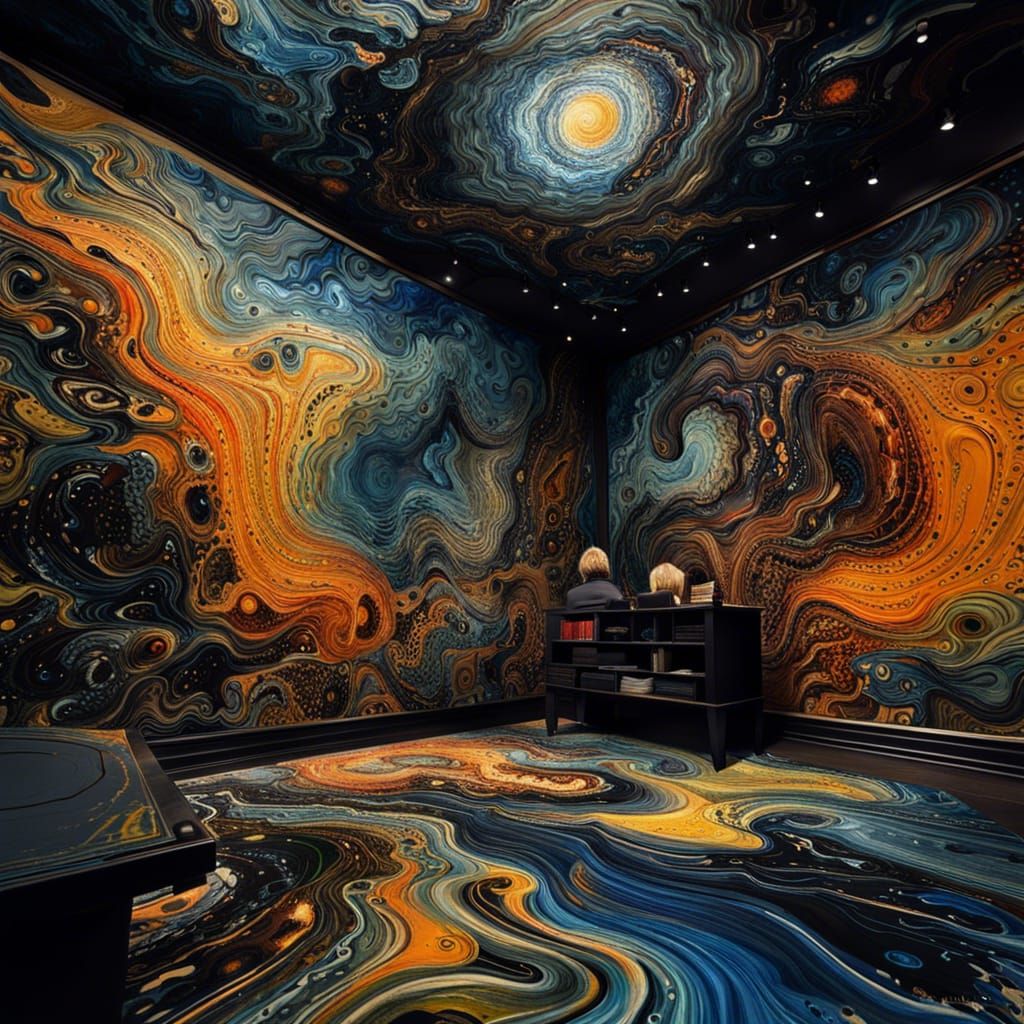 Magical Room Topography: Abstract Acrylic Painting