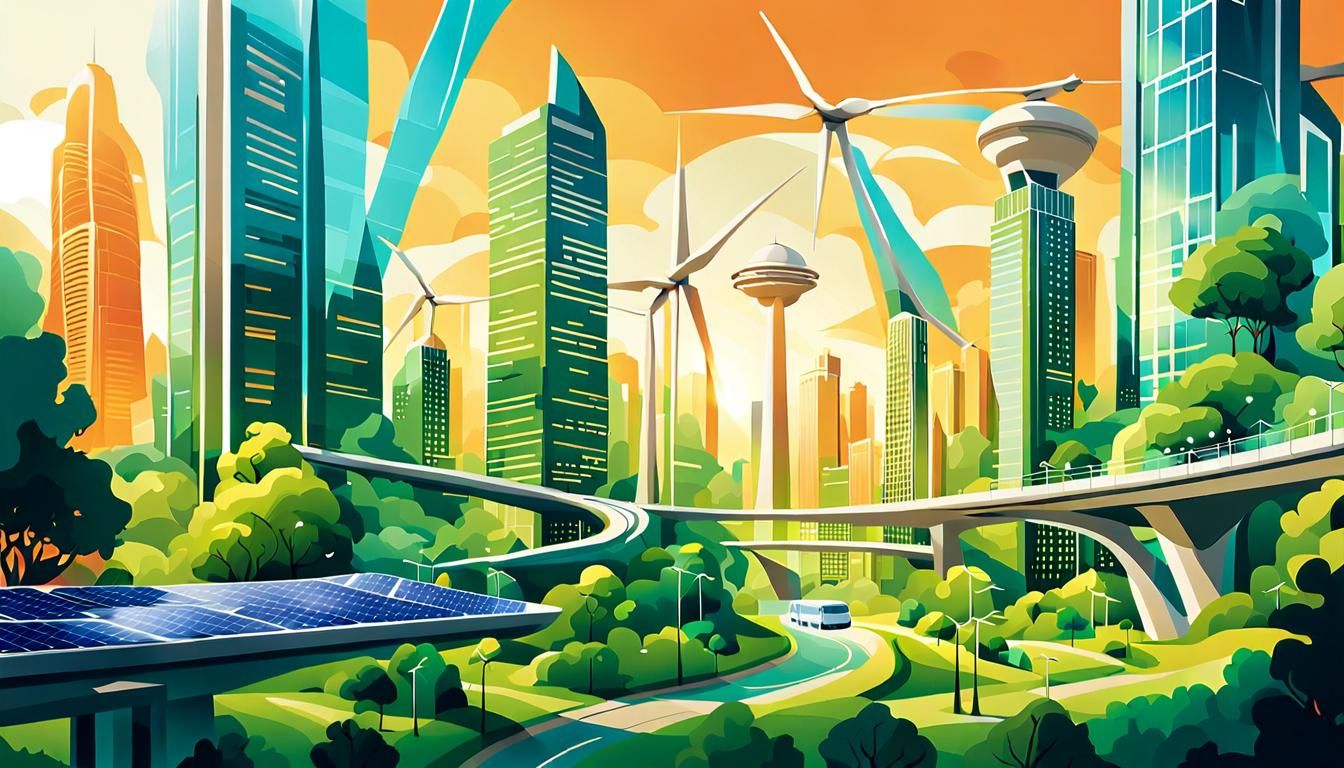 Utopian Metropolis: A Sustainable Swiss-Inspired Cityscape