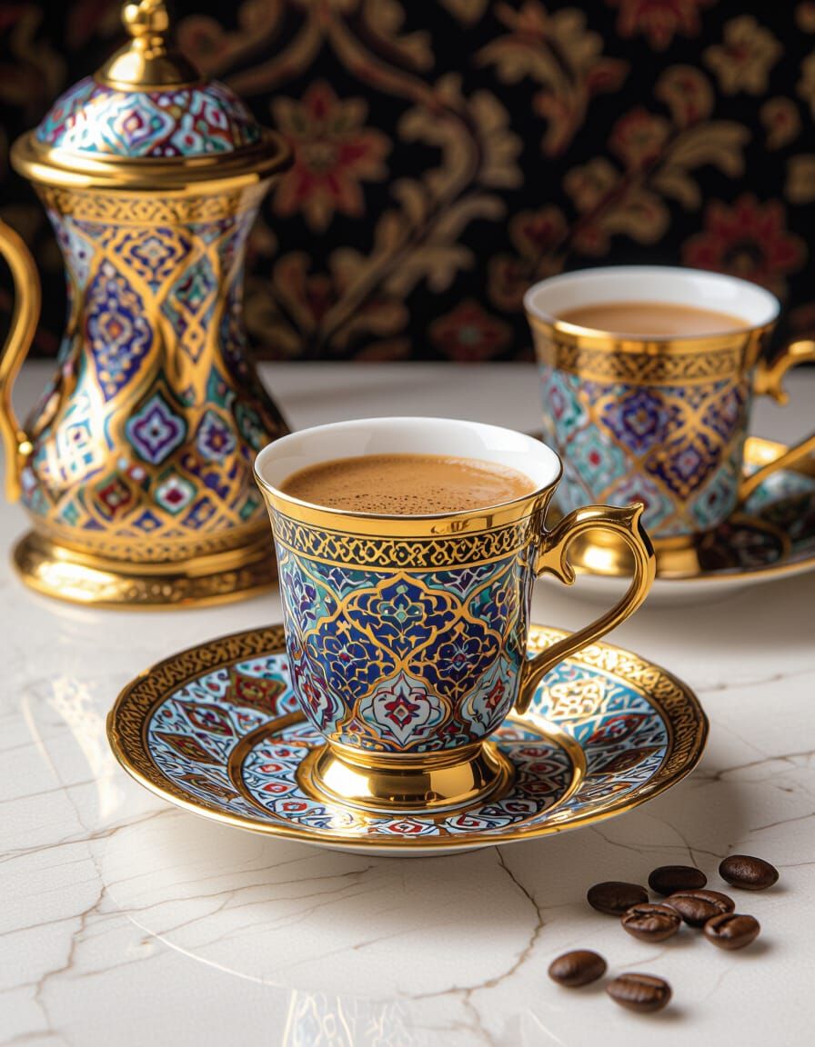 Luxurious Arabic Coffee in Orientalist Style