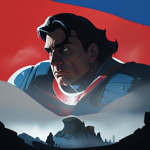 Captain America's Patriotic Climb, Pop Art Style