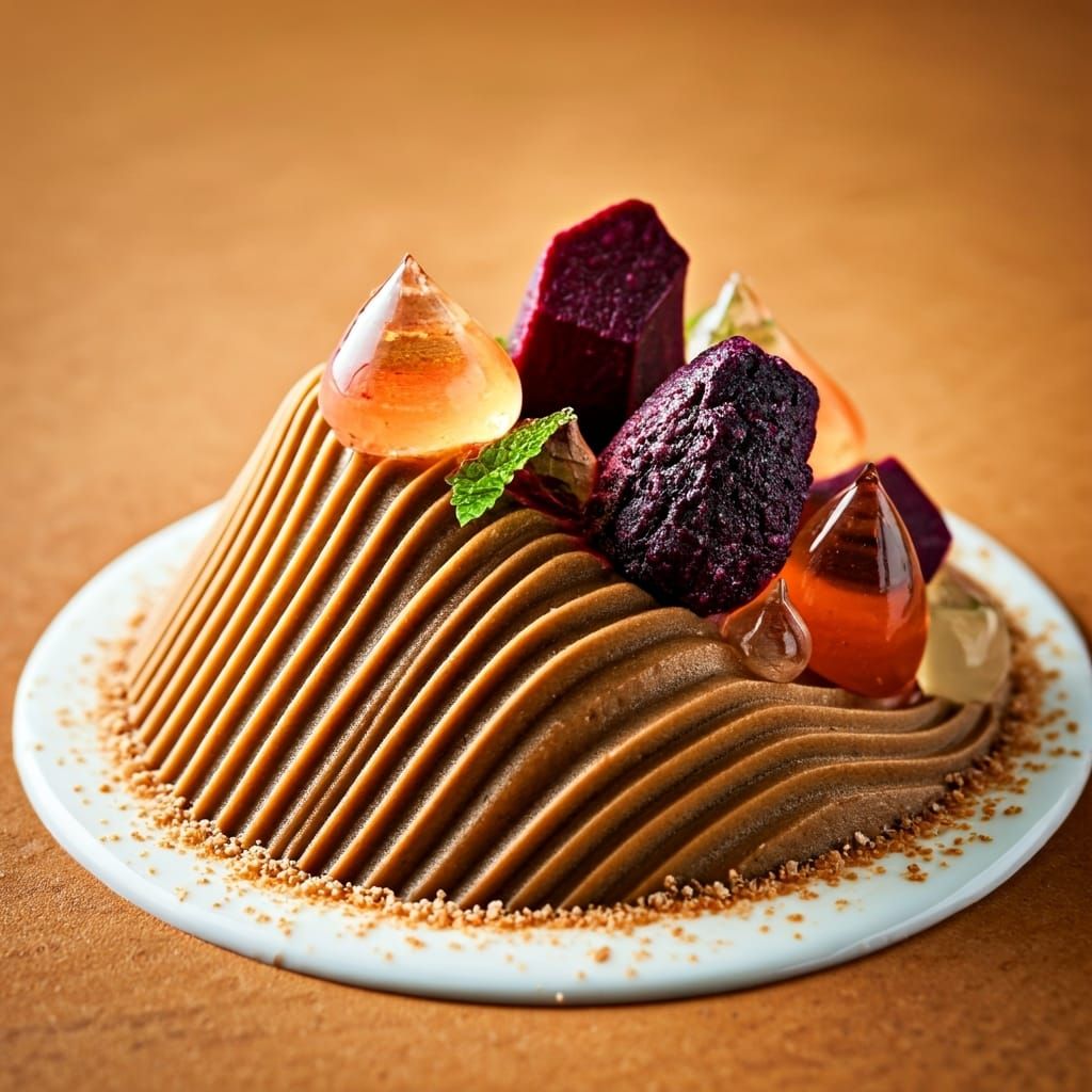 Edible Desert Oasis Foodscape with Meringue Rocks