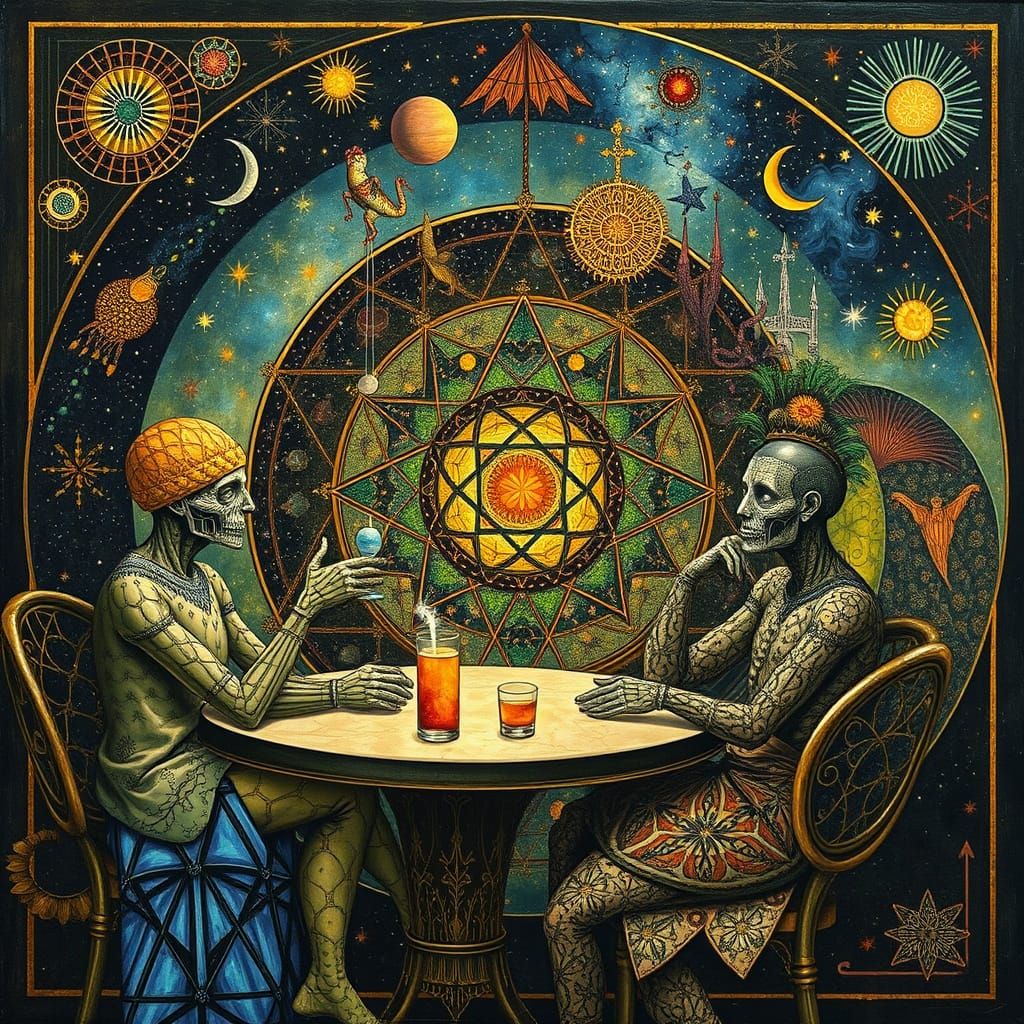 Psychedelic Utopia: Sacred Geometry and Bizarre Creatures