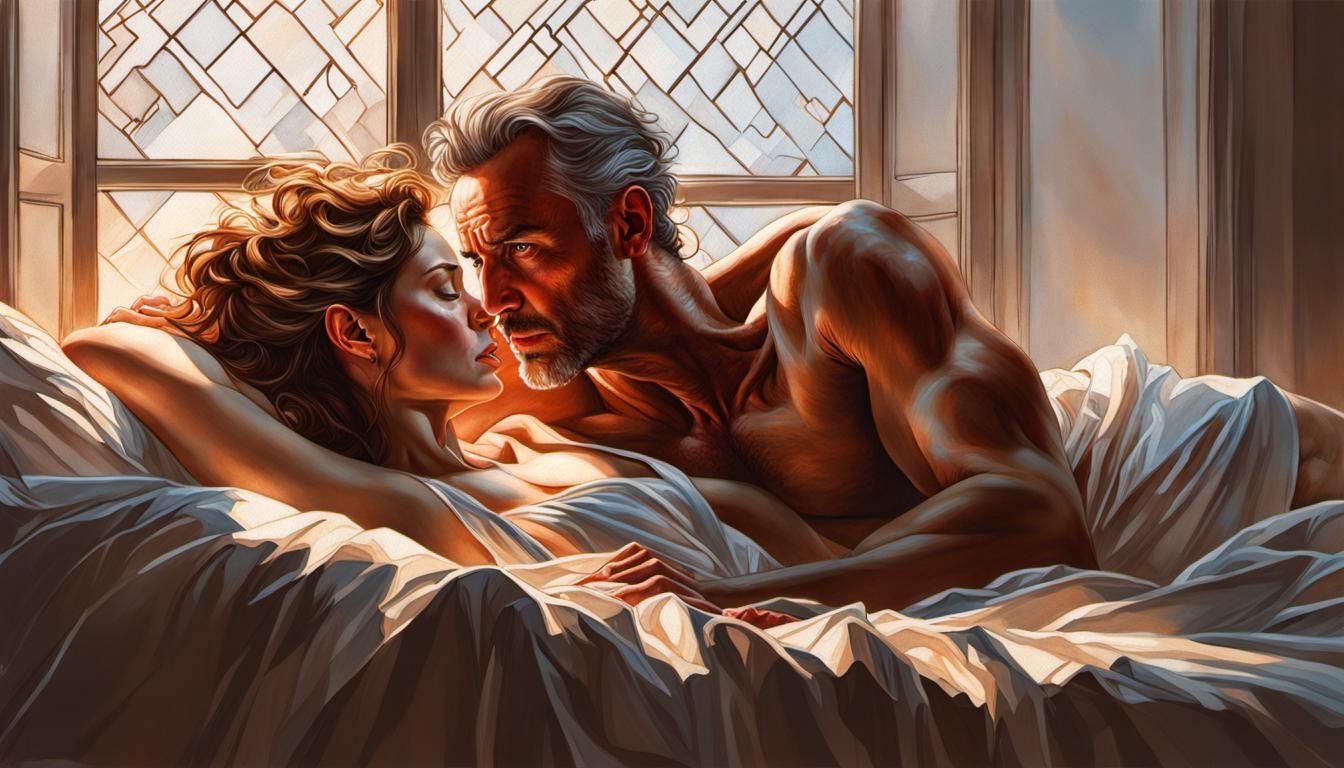 Intimate Bedside Portrait in Photorealistic Style