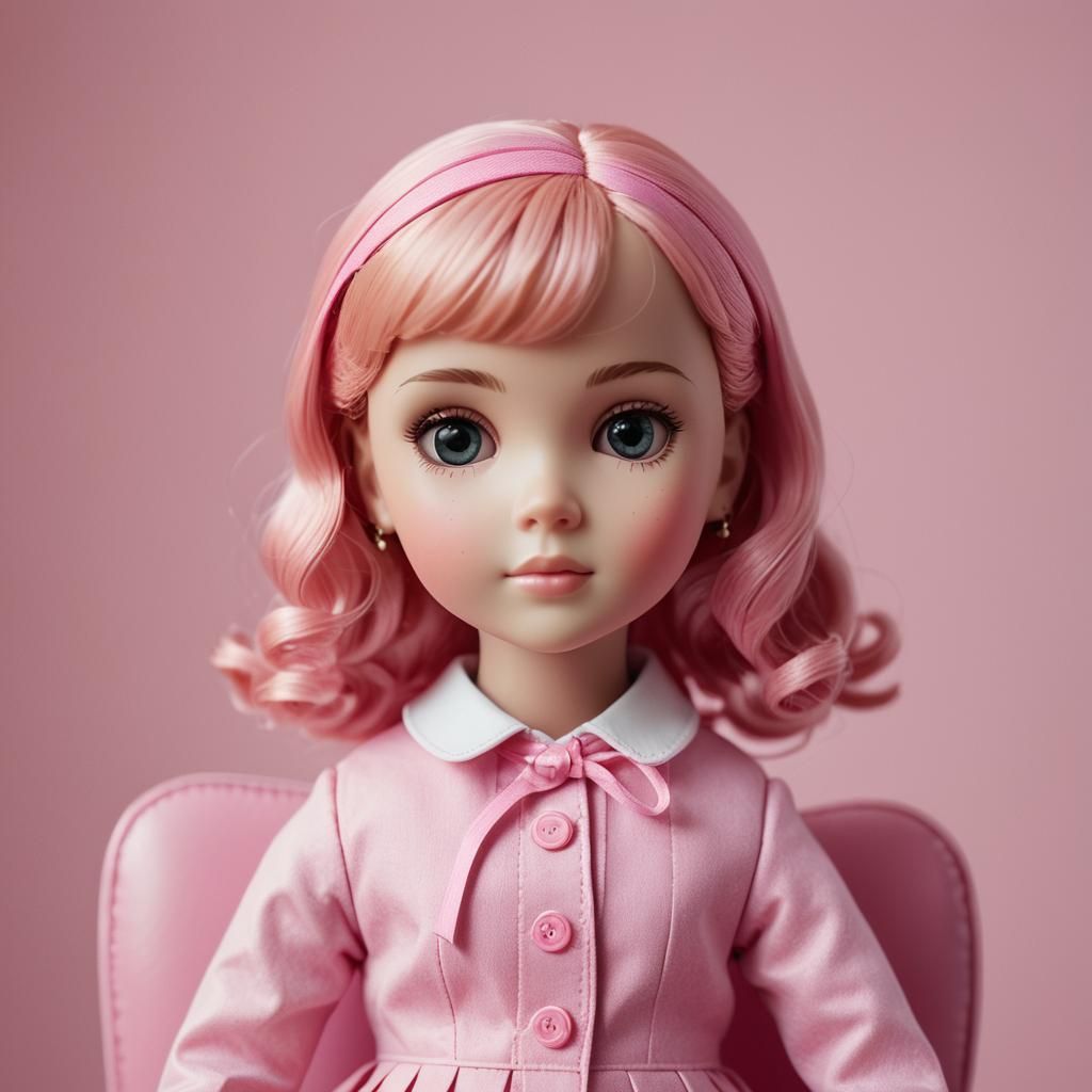 Pink L.O.L. Doll Portrait in Studio Lighting