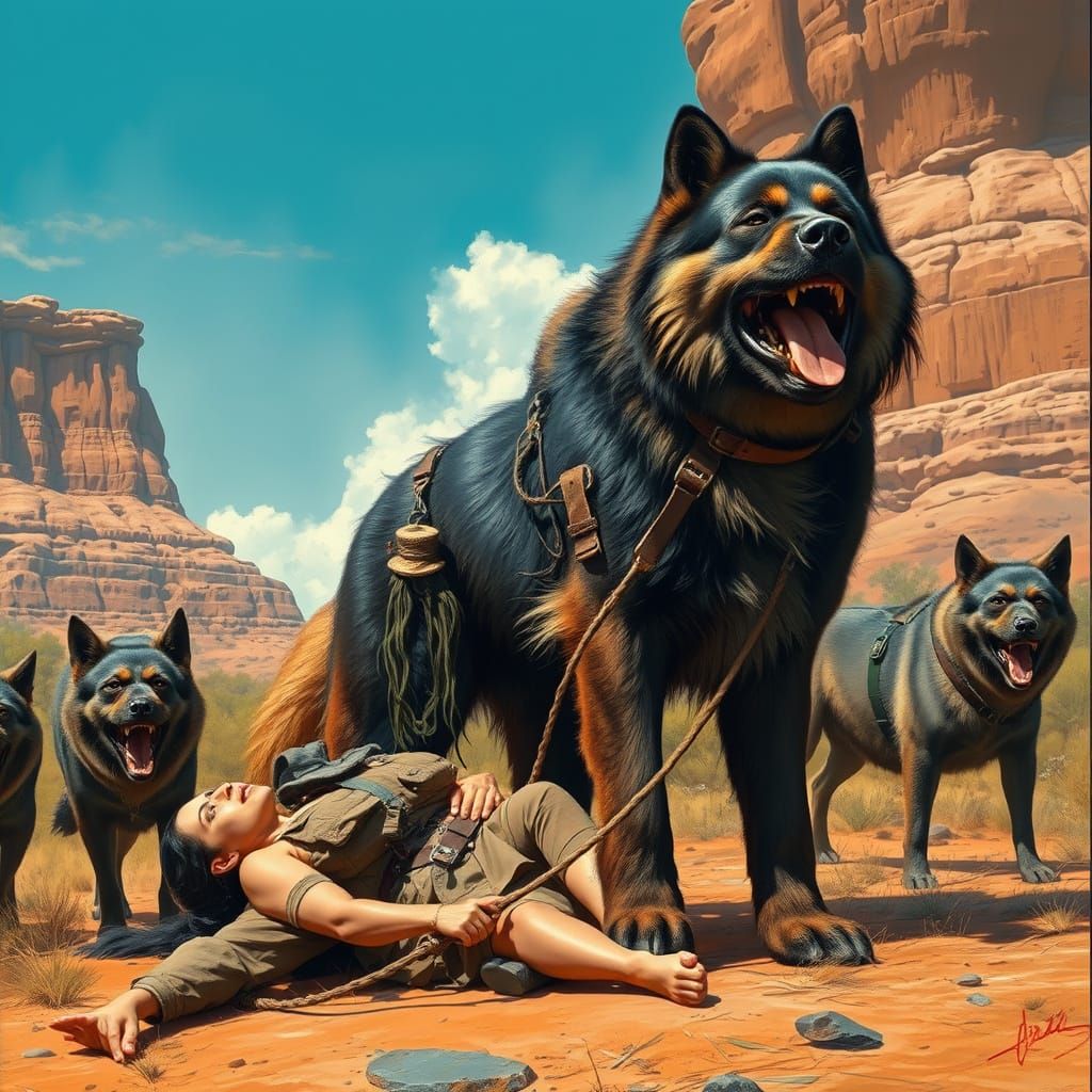 Loyal Mastiff Defends Owner in Outback