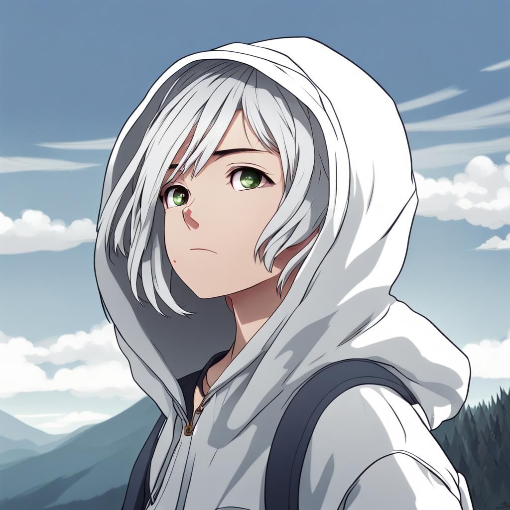 Anime Girl Portrait with Scar, Manga Style