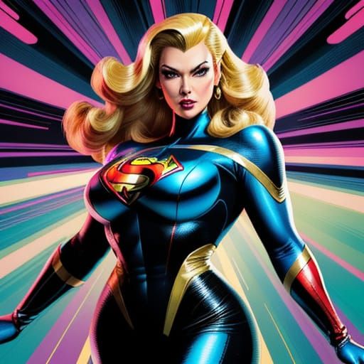 Glamorous Retro-Futuristic Superheroine
