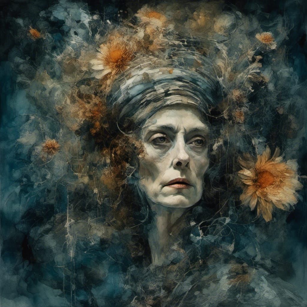 Woman in Schizophrenia, by Wadim Kashin in Watercolor Style