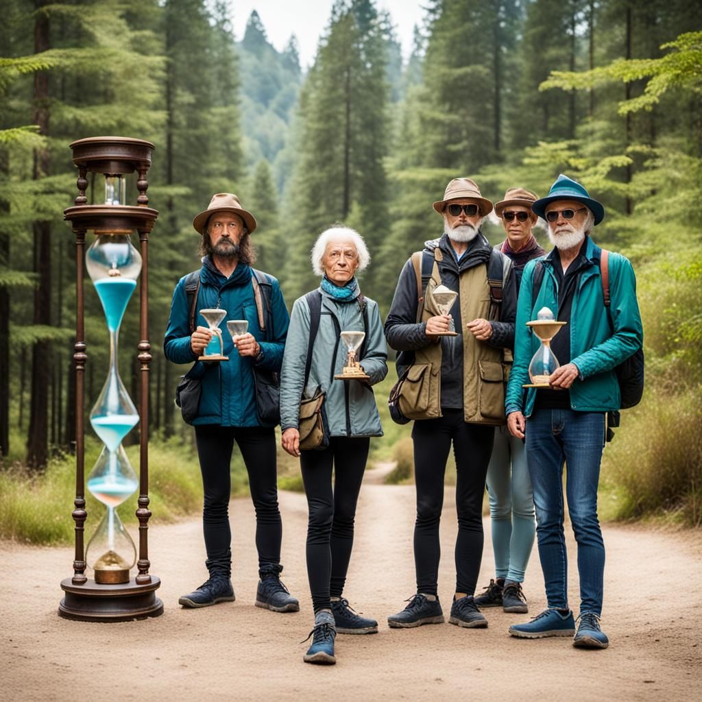 Inter-dimensional Time Travelers with Hourglasses