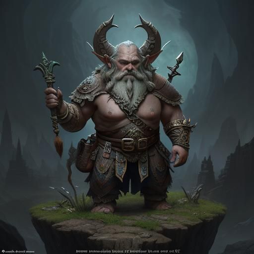Epic Fantasy Dwarf Elf Gnome Hybrid