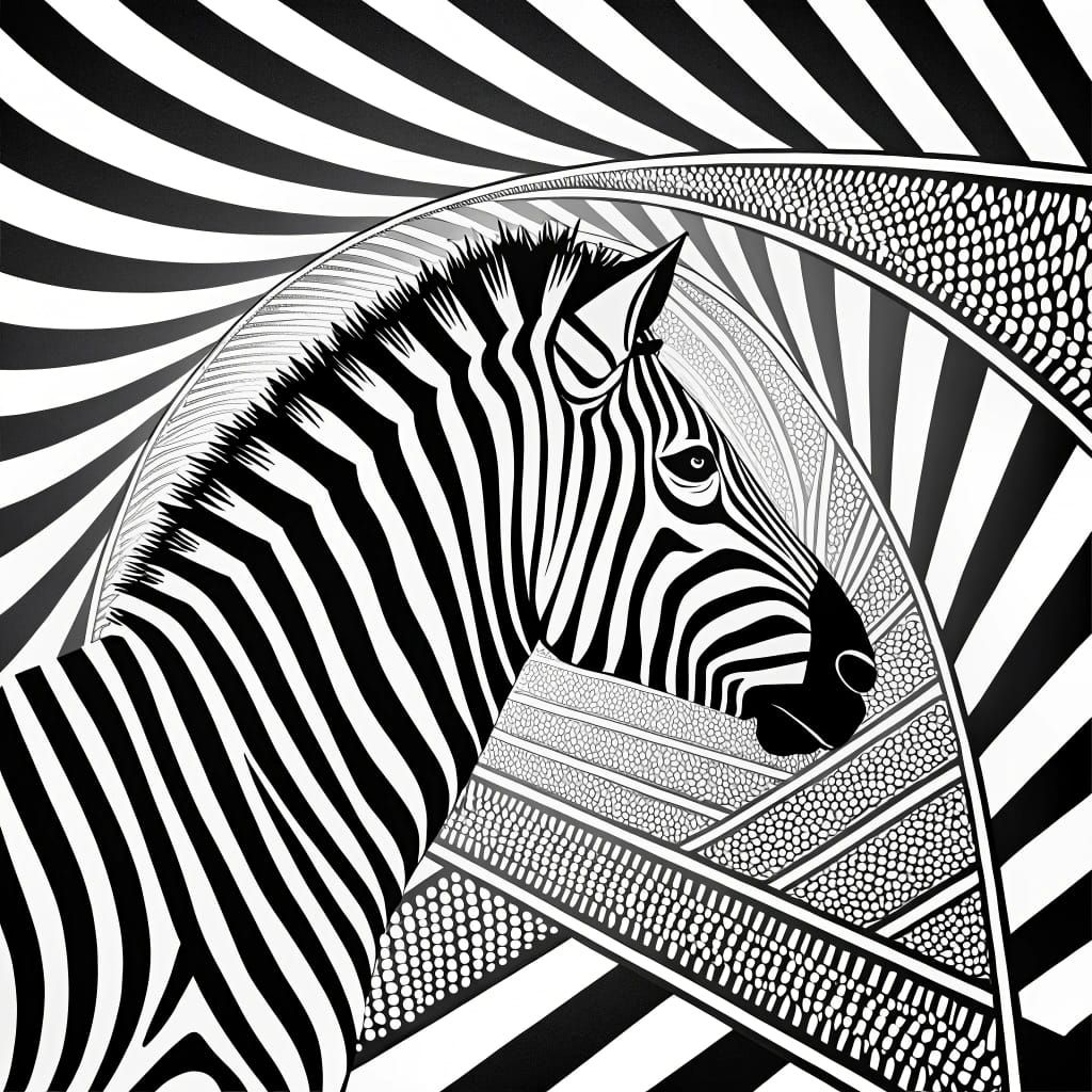 Optical Illusion in Geometric Style