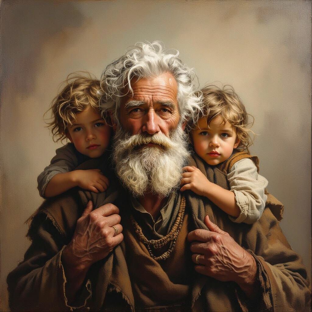 Hopeful Patriarch: Classical Oil Painting