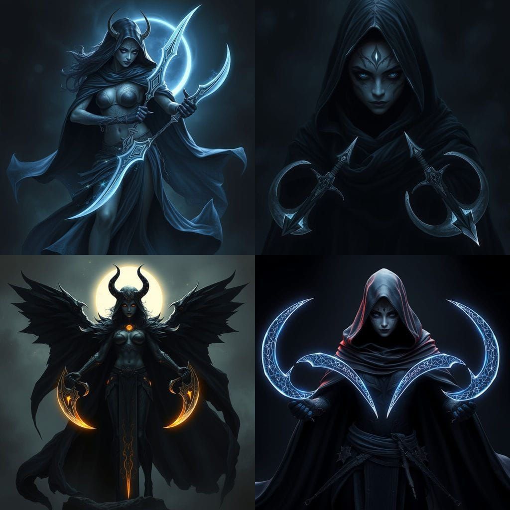 Mysterious Warrior in Obsidian Eclipse Attire