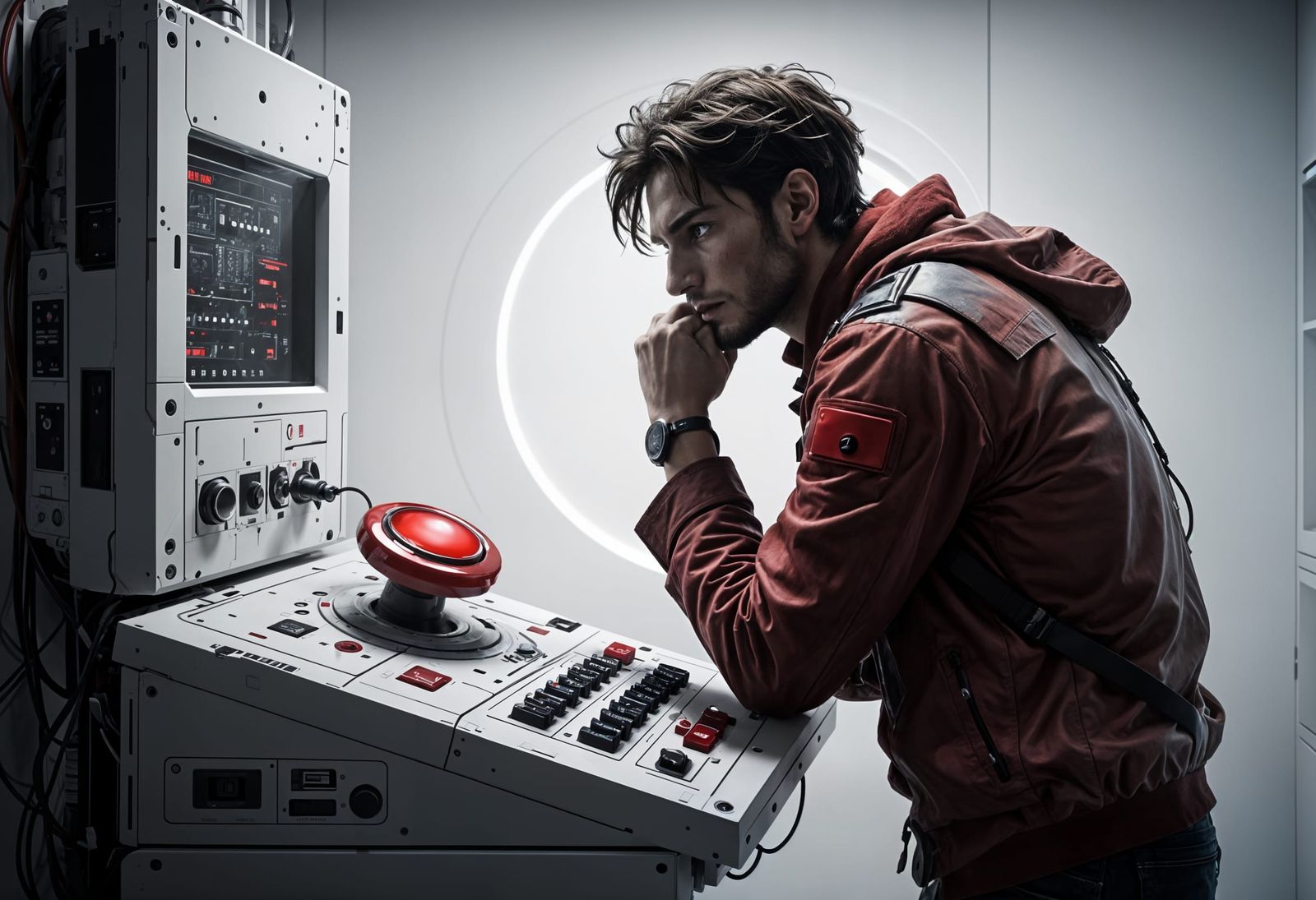 If you give up the test, press the red button!