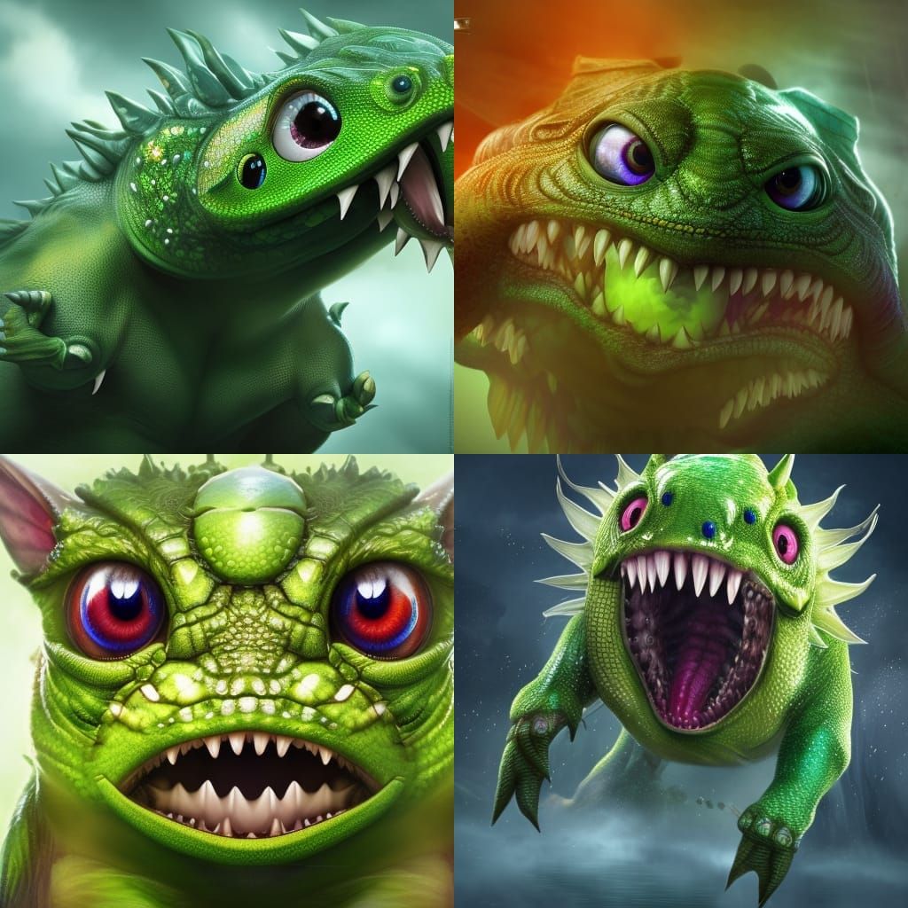 Adorable Scaled Creature with Big Eyes in 8K