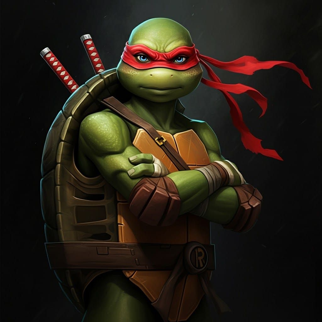 Female Ninja Turtle Ready to Fight