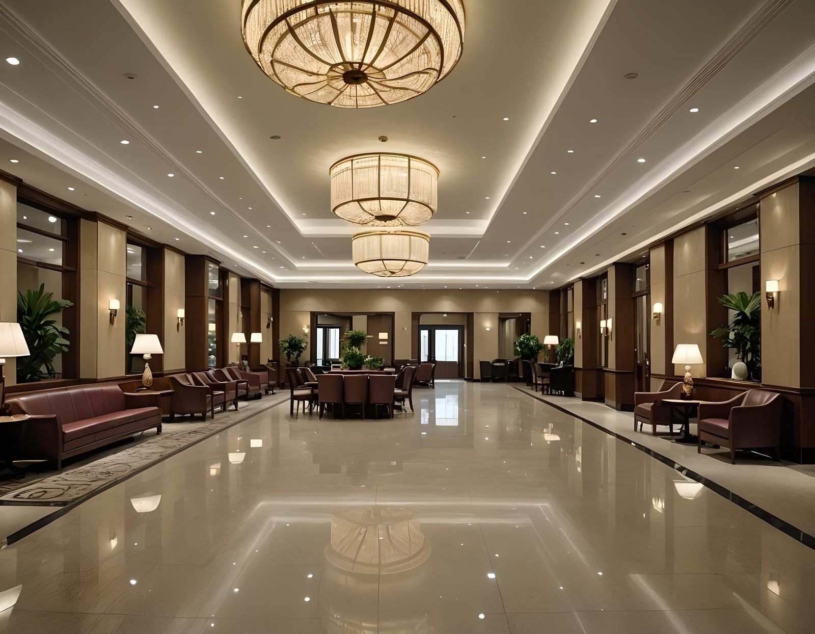 Hotel Waiting Hall Interior