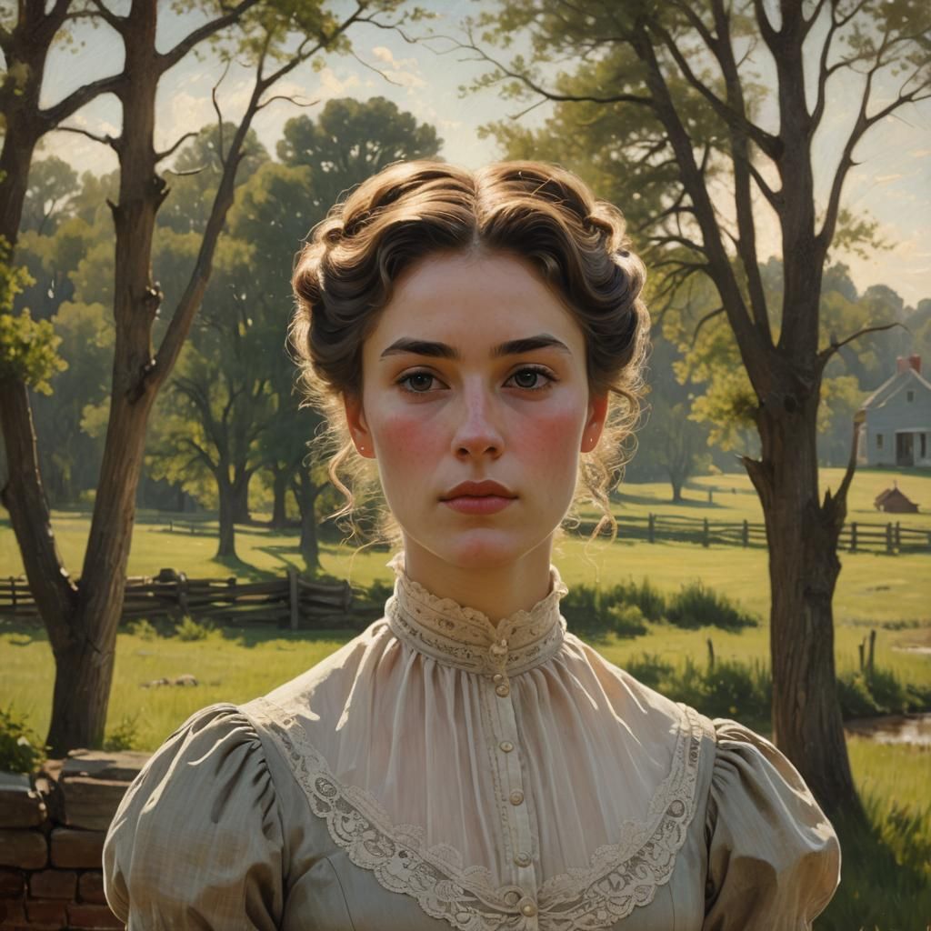 Fannie Lehman: American Realism Portrait in 8K