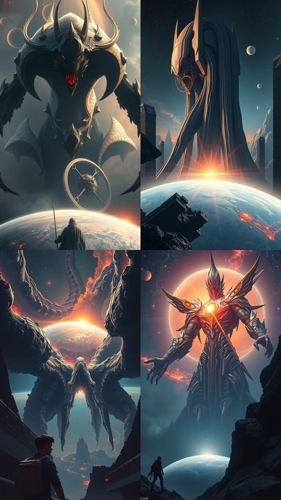 Cosmic Entity: Megalophobia in Detailed Digital Art