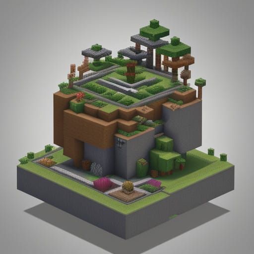 Minecraft Pickaxes Still Life in Retro Cubist Style