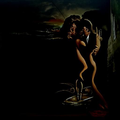 Surreal Oil Painting of Lost Love in Dreamscape