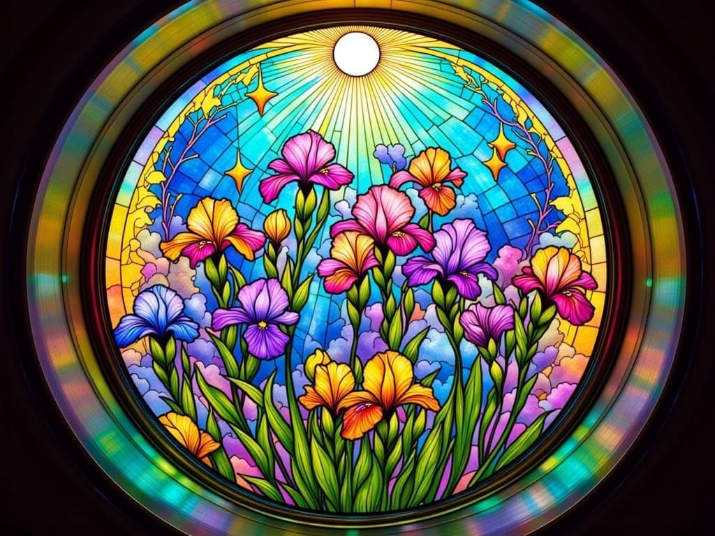 Lisa Frank's Stained Glass Tribute to Iris
