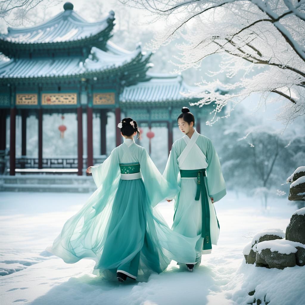 Ethereal Chinese Garden Wedding in Hanfu Attire