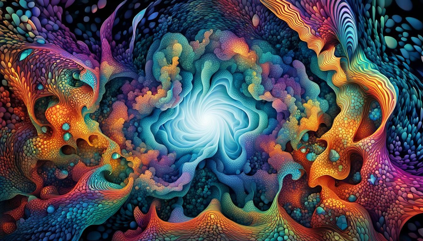 Abstract Fractal Figure in Repeating Dimensions