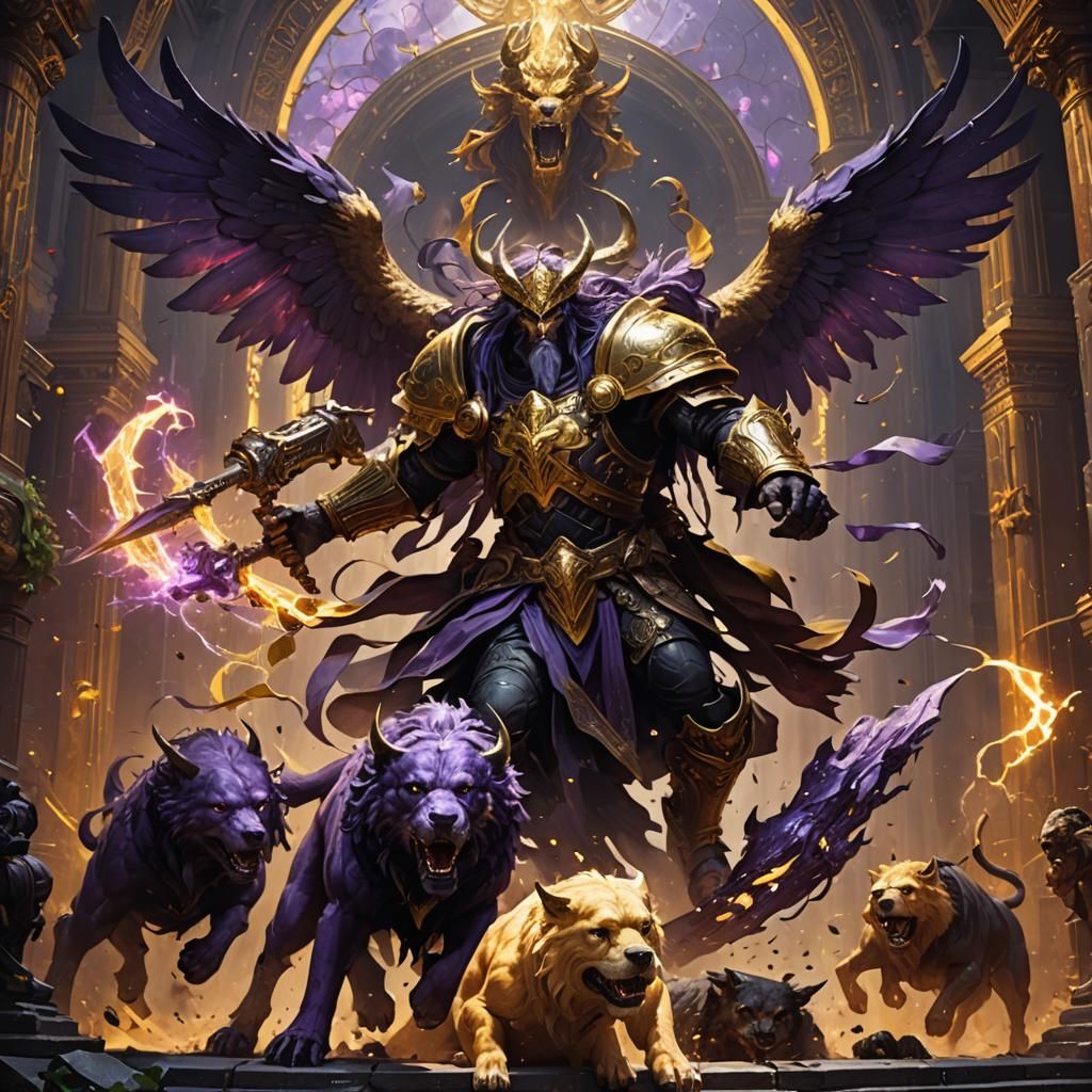 Dark Fantasy Seraphim Unleashes Divine Fury