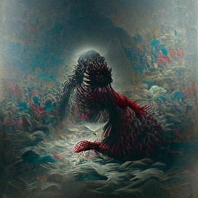 Terrifying Shin Godzilla in Horror Style