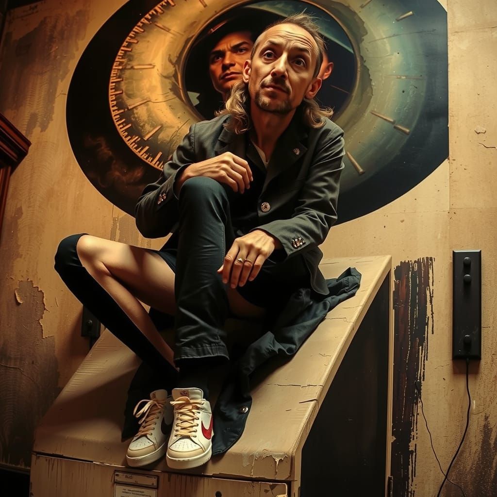 Melancholic Hotel Room Scene in Hyper-Realistic Style