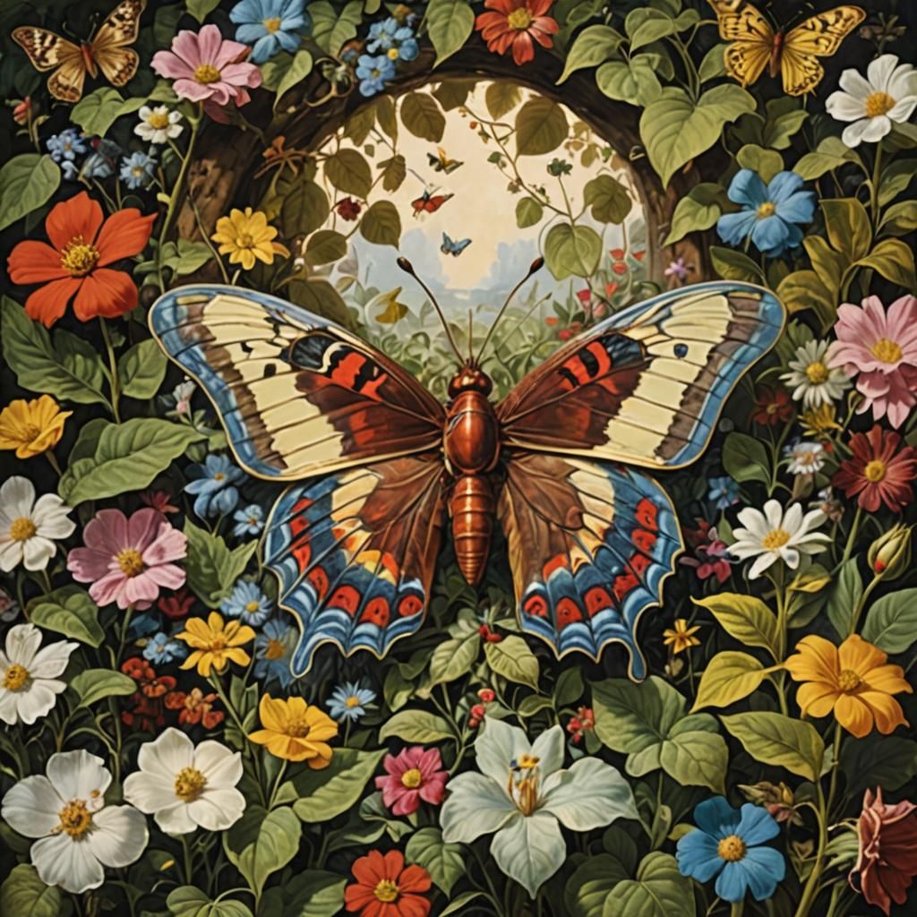 Iron Butterfly in Eden: A Surreal Fusion