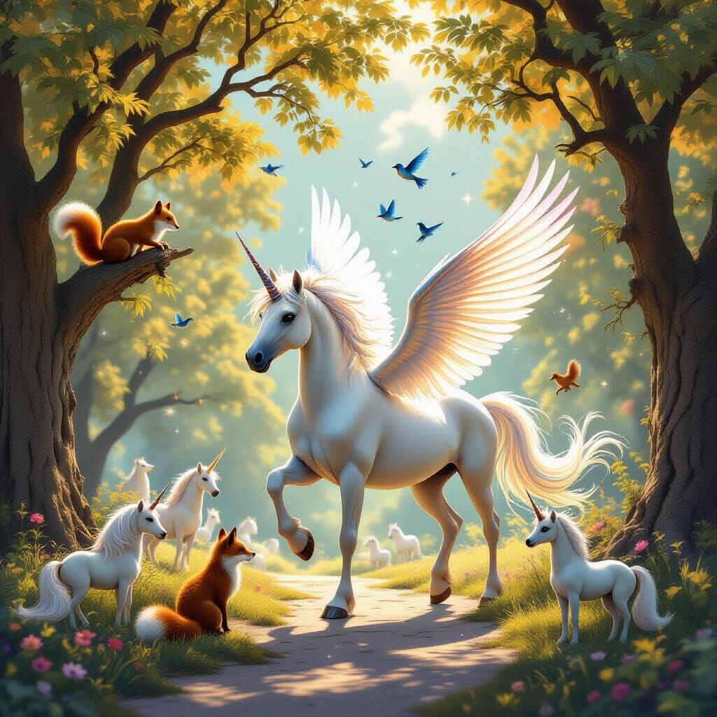 Unicorns and Foxes Descend on Golden Garden