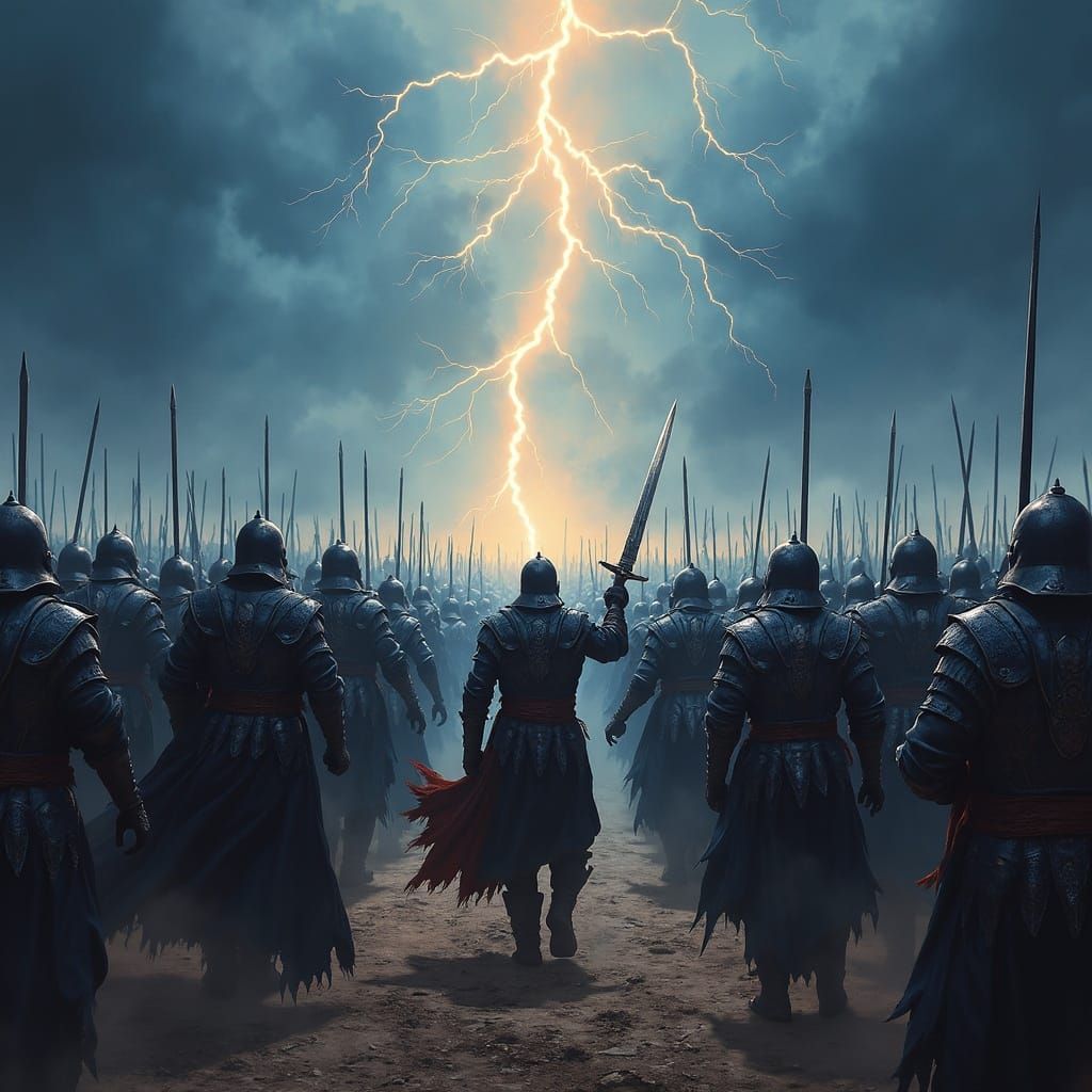 Epic Dark Fantasy Battle: Ten Warriors vs. Thousand Horde