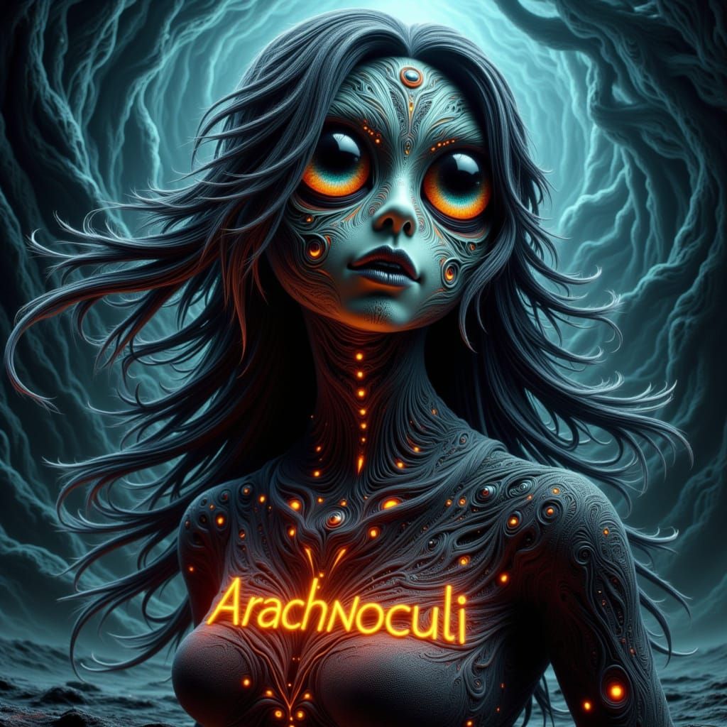 Eyeball Woman Portrait in Sinister Style