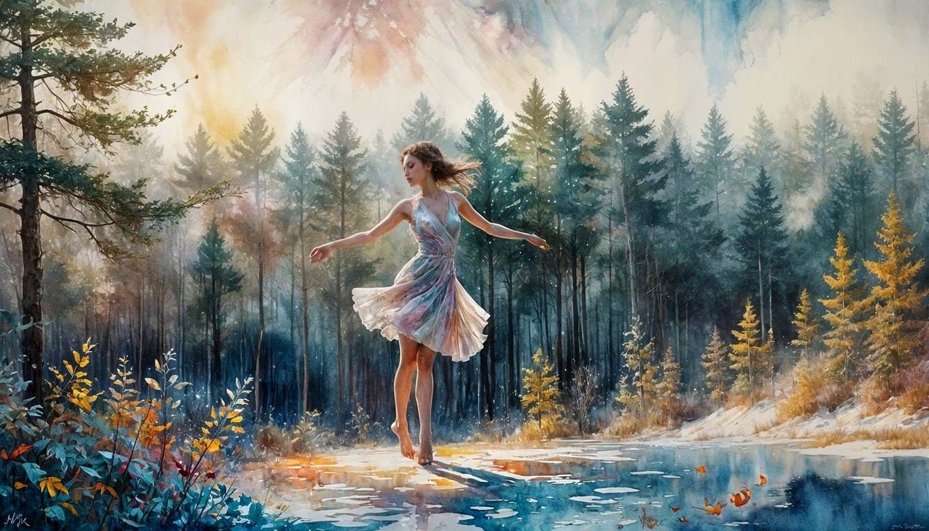 Harmonious Watercolours Blend Chaos and Beauty