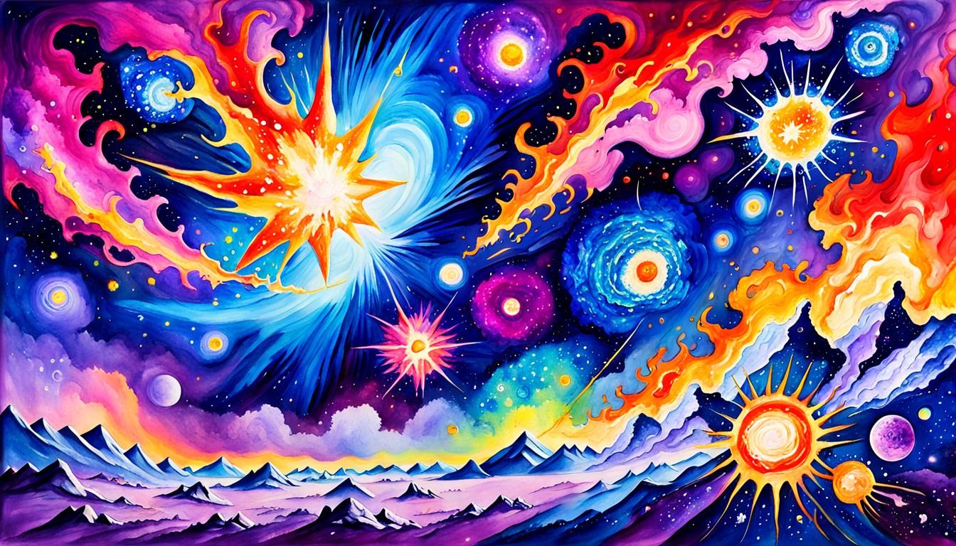 Pulsar Jets and Star Formation in Gouache Style